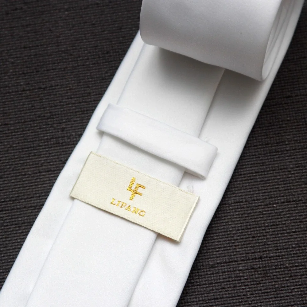 Mens Tie‎ Necktie Solid White Wedding Groom 3